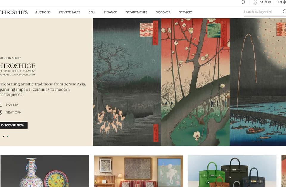 Vorschau der Website christies.com