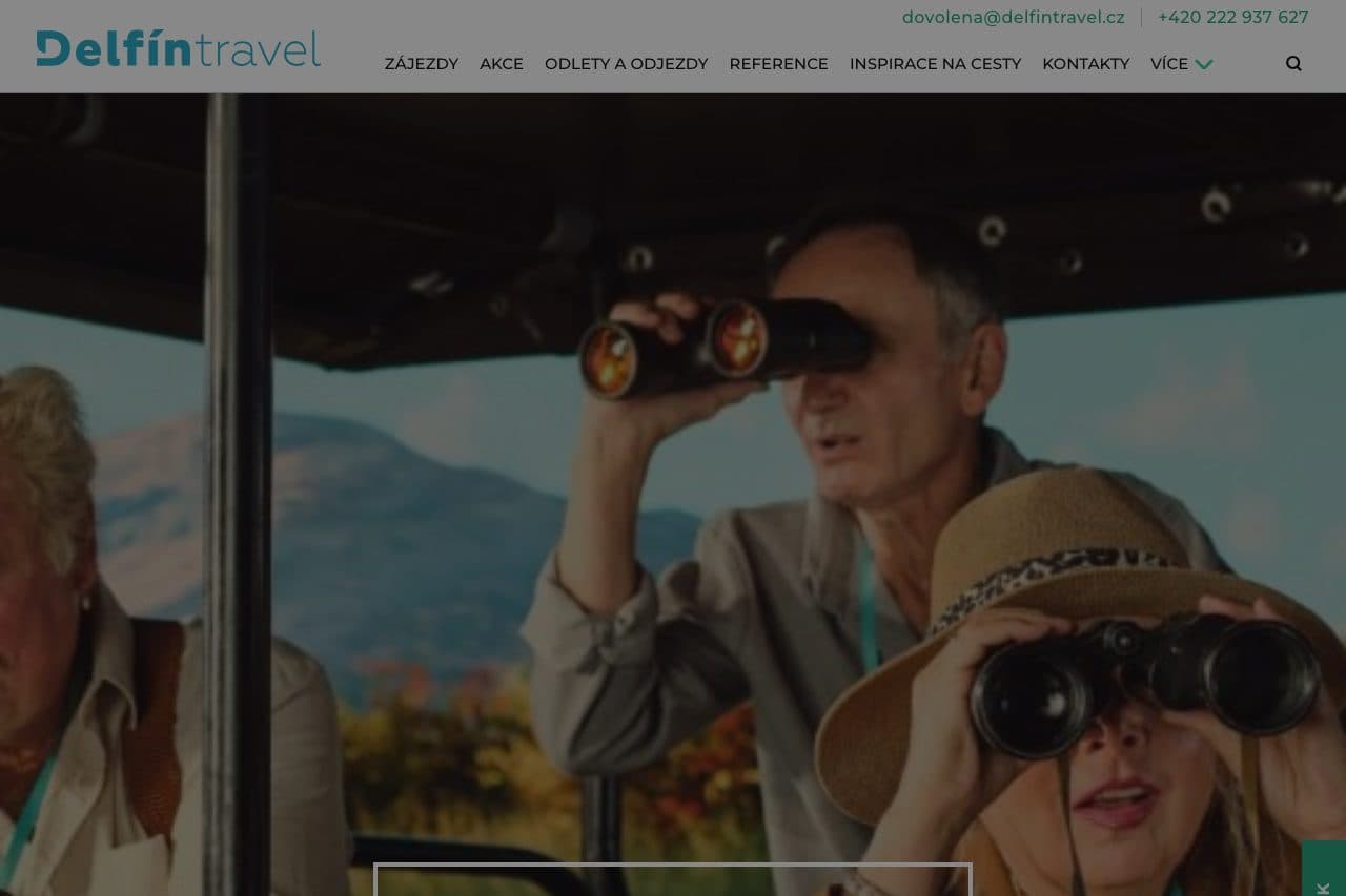 Vorschau der Website delfintravel.cz