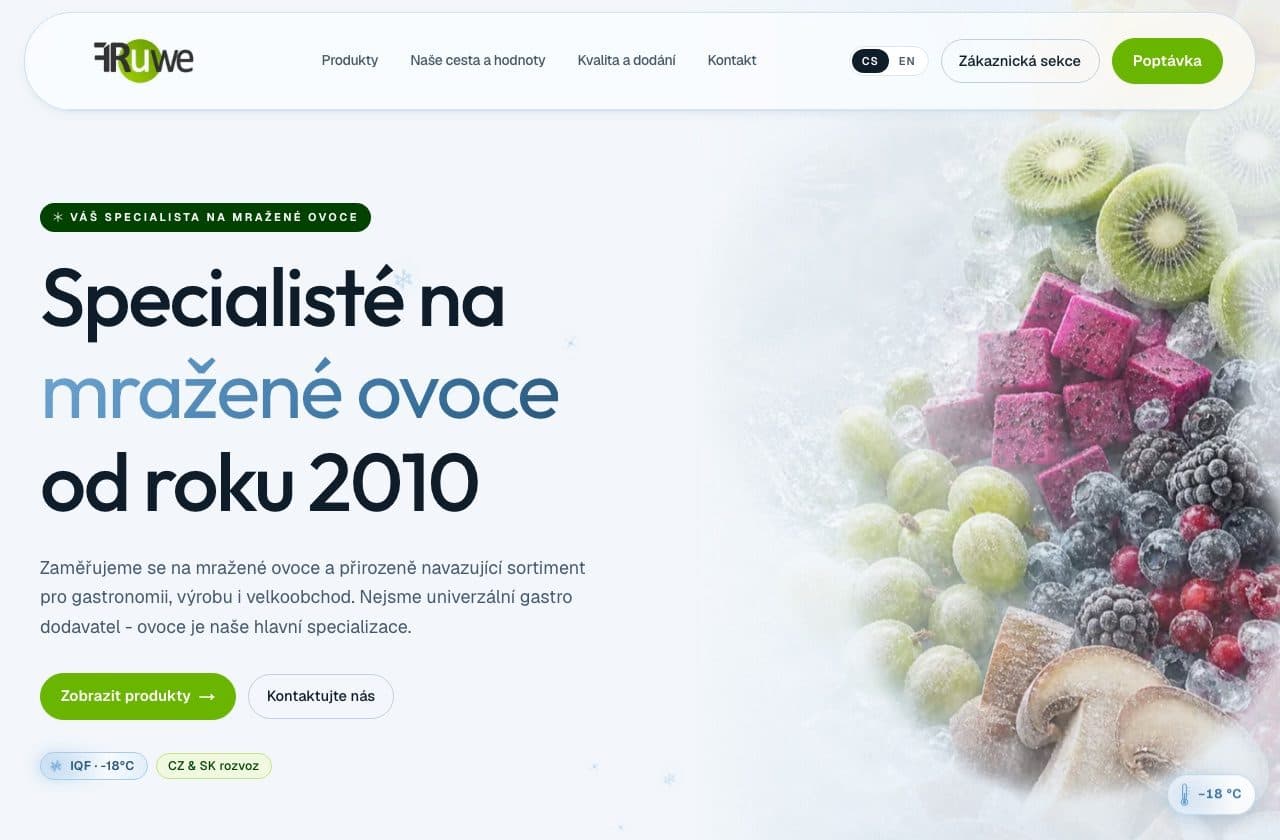 Vorschau der Website fruwe.cz