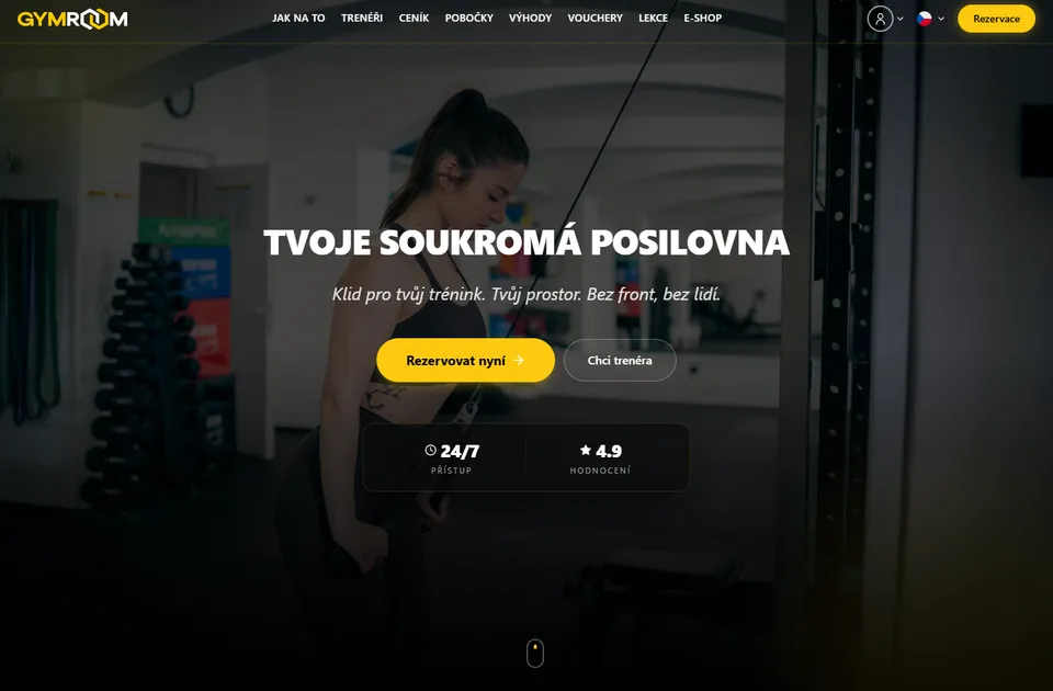 Vorschau der Website gymroom.cz