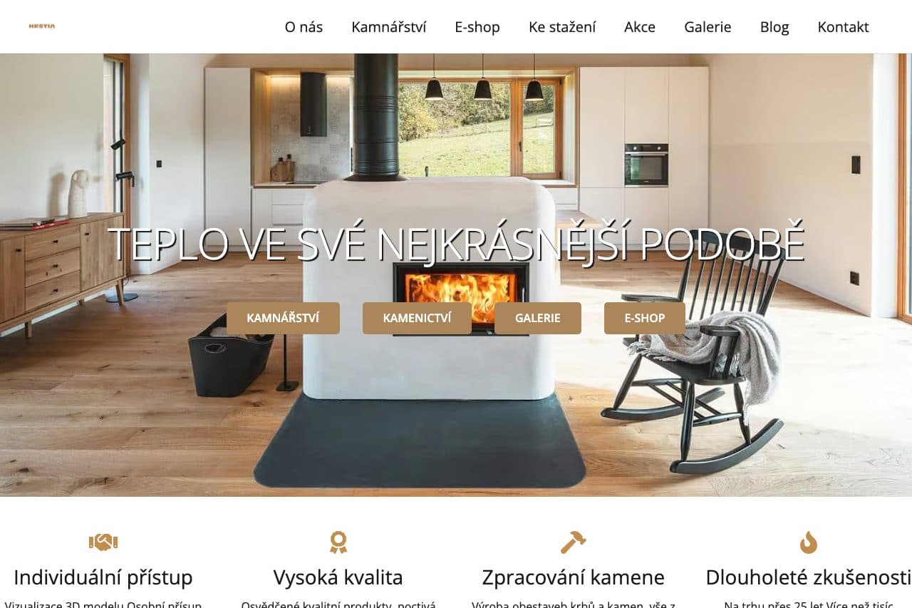 Vorschau der Website hestia.cz