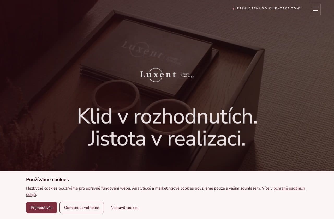 Vorschau der Website luxentdesign.cz