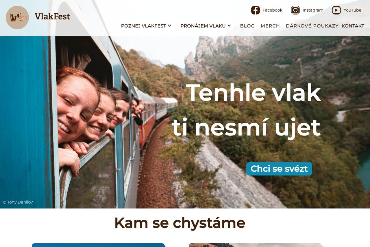 Vorschau der Website vlakfest.cz