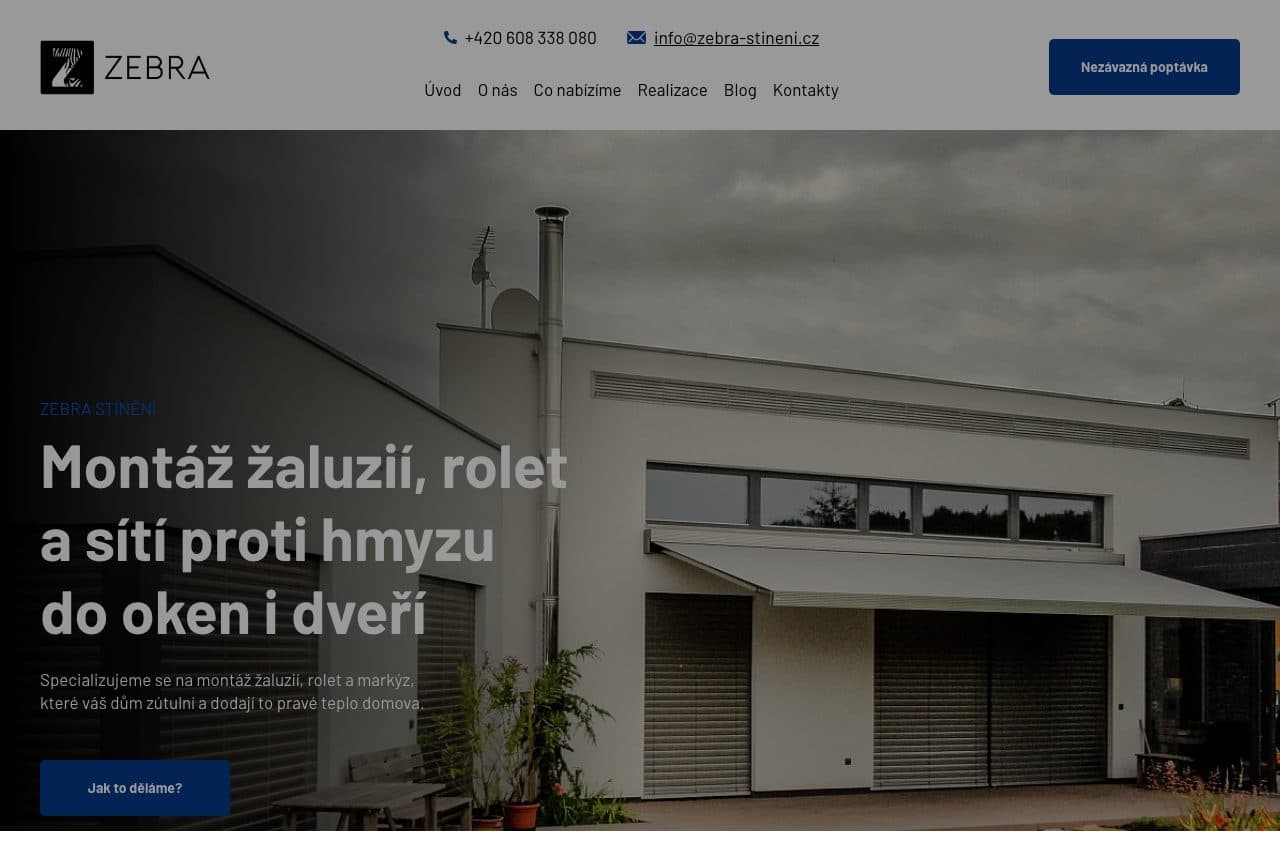 Vorschau der Website zebra-stineni.cz